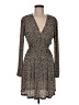 MNG 100% Polyester Animal Print Tan Casual Dress Size 6 - photo 1