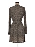 MNG 100% Polyester Animal Print Tan Casual Dress Size 6 - photo 2