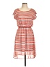 Bee Stitched Stripes Orange Casual Dress Size L - photo 1