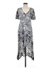 Express 100% Rayon Print Silver Casual Dress Size M - photo 1