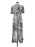 Express 100% Rayon Print Silver Casual Dress Size M - photo 2