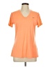 Nike 100% Polyester Orange Active T-Shirt Size L - photo 1