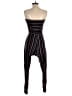 Full Circle Trends With Love Stripes Black Jumpsuit Size M - photo 2