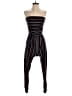 Full Circle Trends With Love Stripes Black Jumpsuit Size M - photo 1