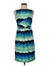 Donna Morgan Chevron-herringbone Blue Cocktail Dress Size 2 - photo 1
