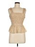 Japna 100% Polyester Tan Sleeveless Blouse Size M - photo 1