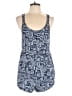 Ecote 100% Rayon Chevron-herringbone Blue Romper Size L - photo 1