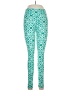 Lularoe Print Teal Leggings One size - photo 1