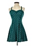 Blue Rain Polka Dots Teal Casual Dress Size XS - photo 1
