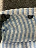 Unbranded Stripes Blue Short Sleeve Button-Down Shirt Size M - photo 7
