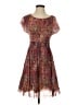 Weston 100% Polyester Paisley Brown Cocktail Dress Size XS - photo 1