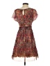 Weston 100% Polyester Paisley Brown Cocktail Dress Size XS - photo 2