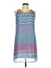 Whisper 100% Polyester Print Blue Casual Dress Size L - photo 1
