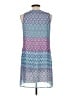 Whisper 100% Polyester Print Blue Casual Dress Size L - photo 2