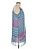 Whisper 100% Polyester Print Blue Casual Dress Size L - photo 4
