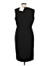 Anne Klein Solid Black Cocktail Dress Size 12 - photo 2