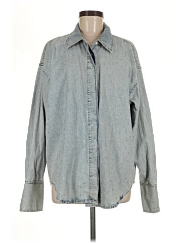 Good American Long Sleeve Button-Down Shirt (view 1)