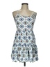 Mudd 100% Rayon Print Blue Casual Dress Size L - photo 1