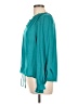 Left Coast by Dolan 100% Polyester Teal Long Sleeve Blouse Size L - photo 5