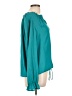 Left Coast by Dolan 100% Polyester Teal Long Sleeve Blouse Size L - photo 4