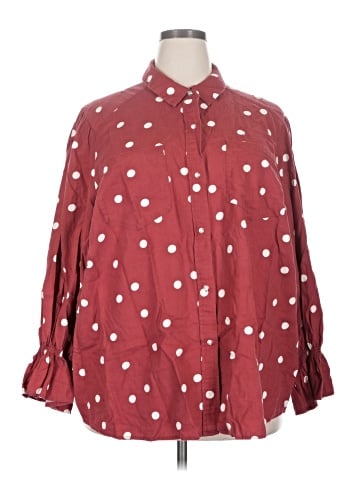 LC Lauren Conrad 3/4 Sleeve Button-Down Shirt (view 1)