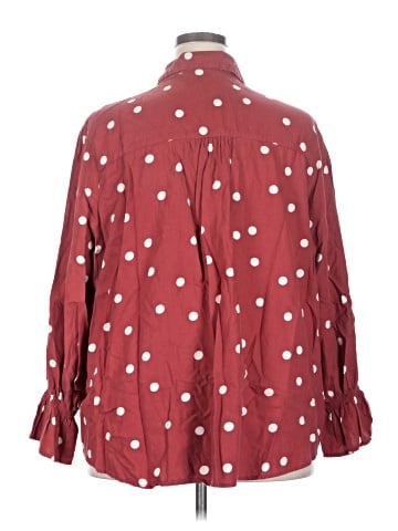 LC Lauren Conrad 3/4 Sleeve Button-Down Shirt (view 2)