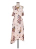 Leith 100% Rayon Floral Tan Casual Dress Size M - photo 1