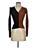 STAUD Color Block Brown Cardigan Size XS - photo 1