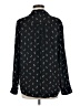 Ann Taylor 100% Polyester Stars Black Long Sleeve Blouse Size M - photo 2