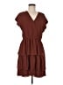 Point Sur 100% Polyester Solid Brown Casual Dress Size 8 - photo 1