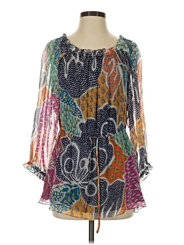 Diane von Furstenberg 3/4 Sleeve Silk Top (view 1)