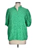 Unbranded Green Short Sleeve Blouse Size L (estimated) - photo 1