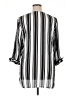Unbranded 100% Polyester Stripes Silver 3/4 Sleeve Blouse Size XL (estimated) - photo 2