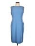 Kasper Solid Blue Cocktail Dress Size L (estimated) - photo 1