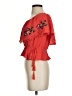 Lulumari 100% Polyester Red Short Sleeve Blouse Size S - photo 5