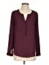 Daniel Rainn 100% Polyester Polka Dots Burgundy Long Sleeve Blouse Size XS - photo 1