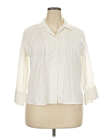 Talbots 3/4 Sleeve Button-Down Shirt (view 1)