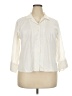 Talbots Ivory 3/4 Sleeve Button-Down Shirt Size 18 Petite - photo 1