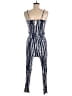 Olivaceous 100% Rayon Graphic Blue Jumpsuit Size M - photo 2