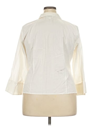 Talbots 3/4 Sleeve Button-Down Shirt (view 2)