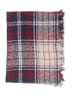 Unbranded Plaid Burgundy Scarf One size - photo 2