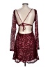 Unbranded 100% Polyester Stars Burgundy Cocktail Dress Size 10 - photo 2
