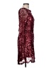 Unbranded 100% Polyester Stars Burgundy Cocktail Dress Size 10 - photo 4