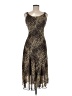 Essentials by Milano 100% Polyester Animal Print Brown Cocktail Dress Size 6 - photo 1