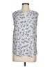 Ann Taylor Silver Sleeveless Blouse Size M - photo 1