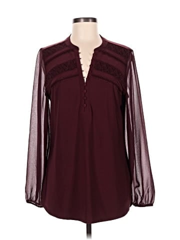 White House Black Market Long Sleeve Blouse (view 1)