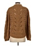 Point Sur Chevron-herringbone Brown Turtleneck Sweater Size S - photo 2