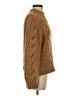 Point Sur Chevron-herringbone Brown Turtleneck Sweater Size S - photo 4