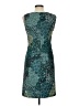 Connected Apparel Graphic Teal Cocktail Dress Size 10 - photo 2