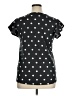 Perfect Peach Polka Dots Black Short Sleeve Top Size XL - photo 2